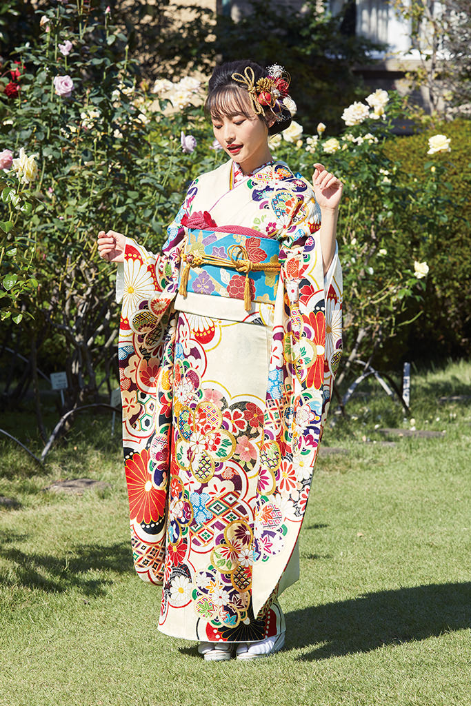 ondine 振袖 成人式 花柄 人気色 オーダーメイド 和装約69cm - 着物・浴衣